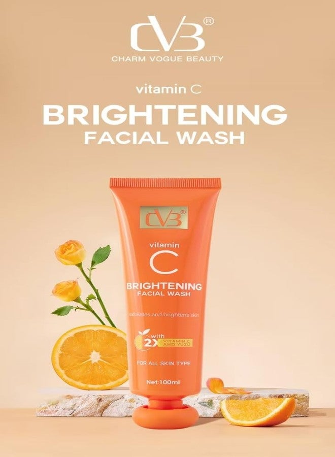 CVB C244 Vitamin C Facial Wash - 100ml | Paraben-Free Face Cleanser for Young, Glowing & Even-Toned Skin | Gentle Formula for All Skin Types (1, Vitamin C) - Image 4