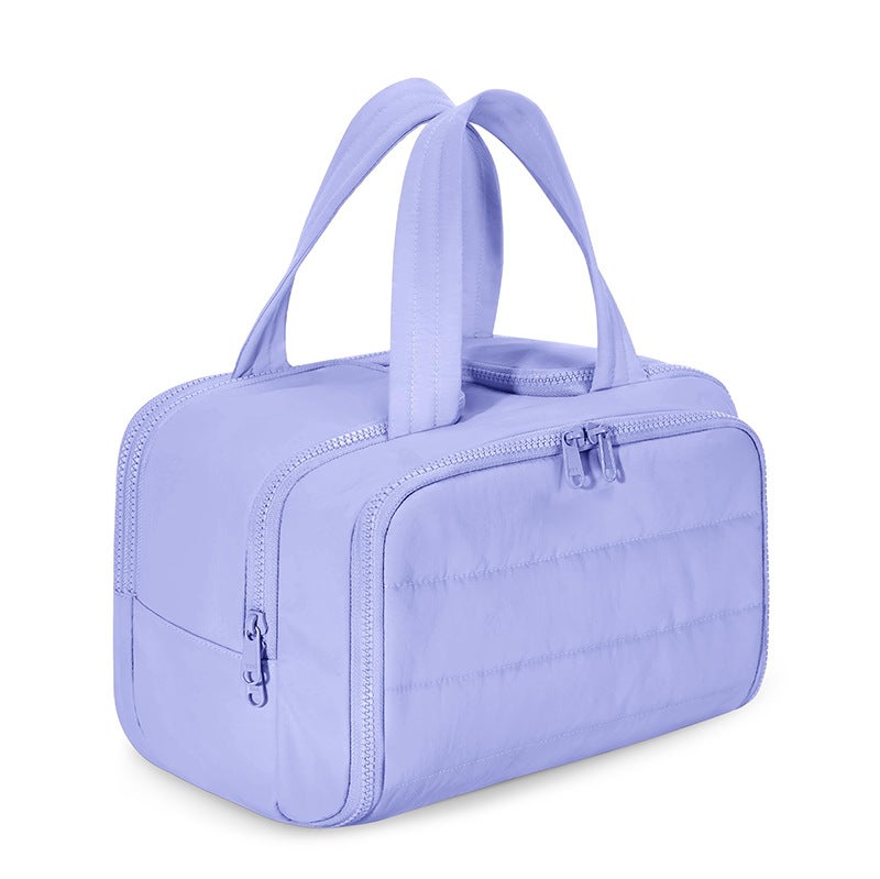 Large Capacity Cosmetic Toiletry Bag, Portable Travel Puffy Wide Opening Makeup Storage - Image 5