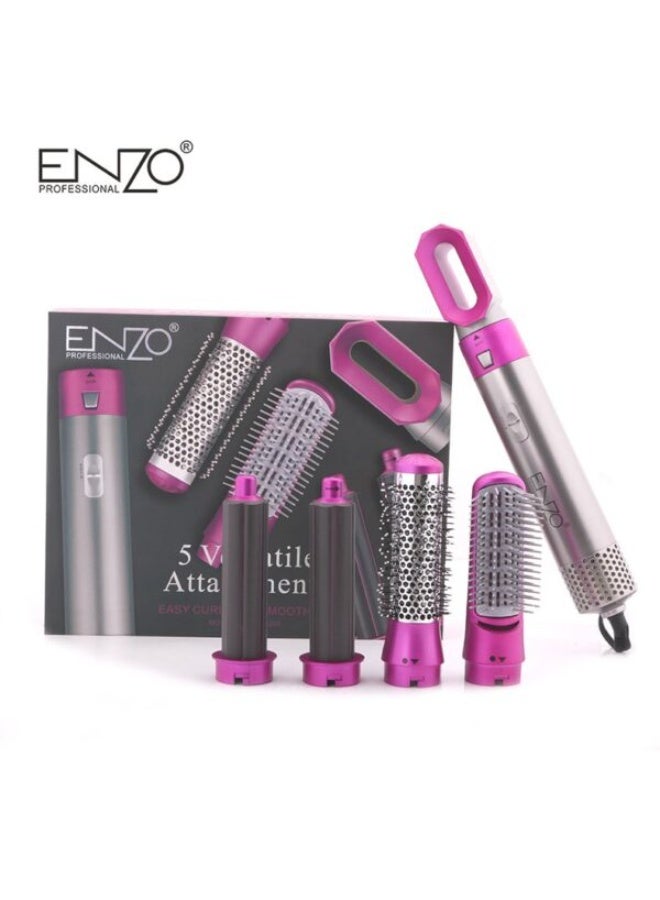 ENZO Professional 5-in-1 Hair Styling Tool – Curl, Smooth & Dry with Interchangeable Attachments - Image 2