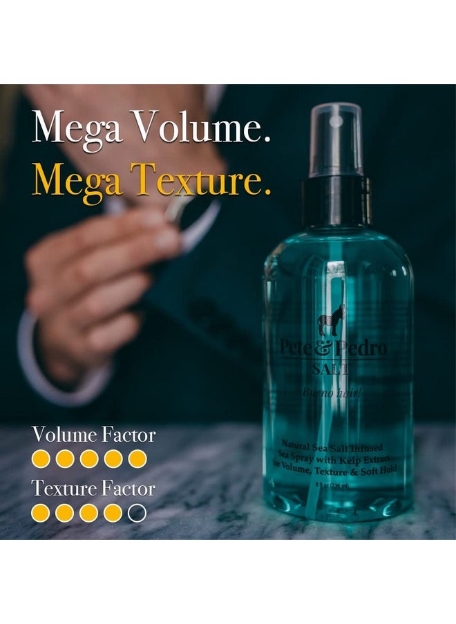 Pete & Pedro Pete & Pedro SALT - Natural Sea Salt Spray for Hair Men & Women, Adds Instant Volume, Texture, Thickness, & Light Hold | Texturizing & Thickening | As Seen on Shark Tank, 8.5 oz.  - Image 3