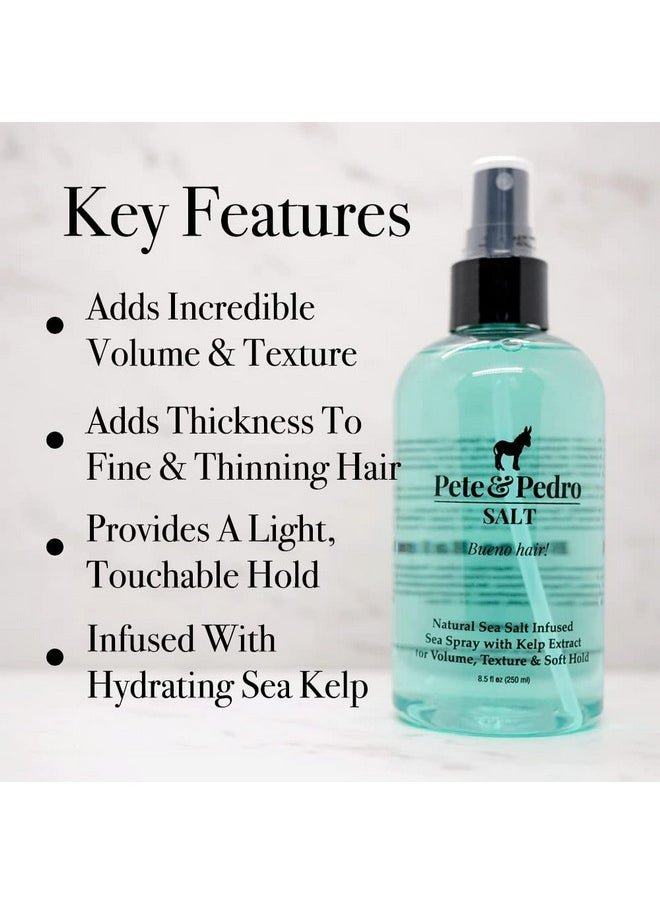 Pete & Pedro Pete & Pedro SALT - Natural Sea Salt Spray for Hair Men & Women, Adds Instant Volume, Texture, Thickness, & Light Hold | Texturizing & Thickening | As Seen on Shark Tank, 8.5 oz.  - Image 2