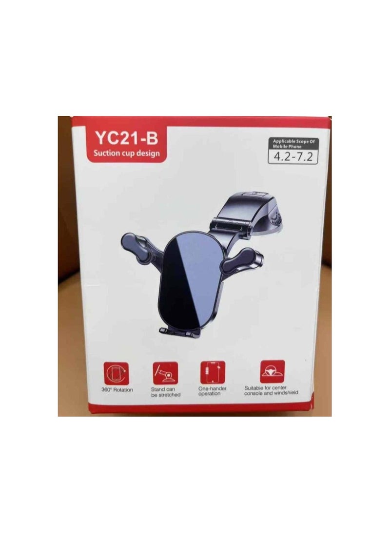 واي سي حامل هاتف YC21B قابل للاستبدال، قاعدة مرنة 360 درجة، حامل هاتف محمول للسيارة على لوحة القيادة العالمية. تقدم HPS 0.5J/1J/2J/3.5J/4.8J (AC/AC&DC/SOLAR). الميزات الأساسية سبائك الألومنيوم + ABS. مشبك مستشعر الجاذبية. حامل هاتف قابل للسحب. ربط الجاذبية ضمان الجودة قابل للتعديل مجانا تجميعها بسهولة - Image 2