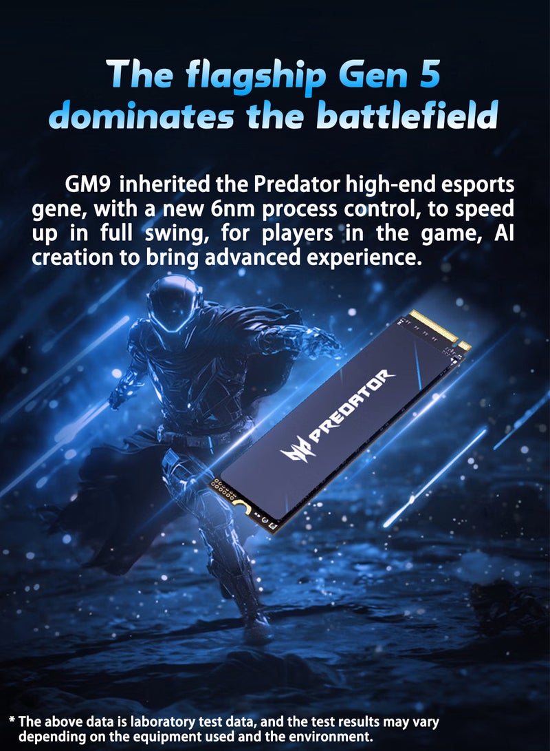 Predator PCIE 5.0 M.2 SSD 2TB 14500MB/s SSD PCIe NVMe Gen5 M.2 2280, Internal Solid State Drives, Best for AI Computing, Gaming, and Heavy Duty Workstations, Compatible with PS5, Desktop computer, Laptop, Including Heatsink, Disassembly Tools and Installation Instructions - Image 4