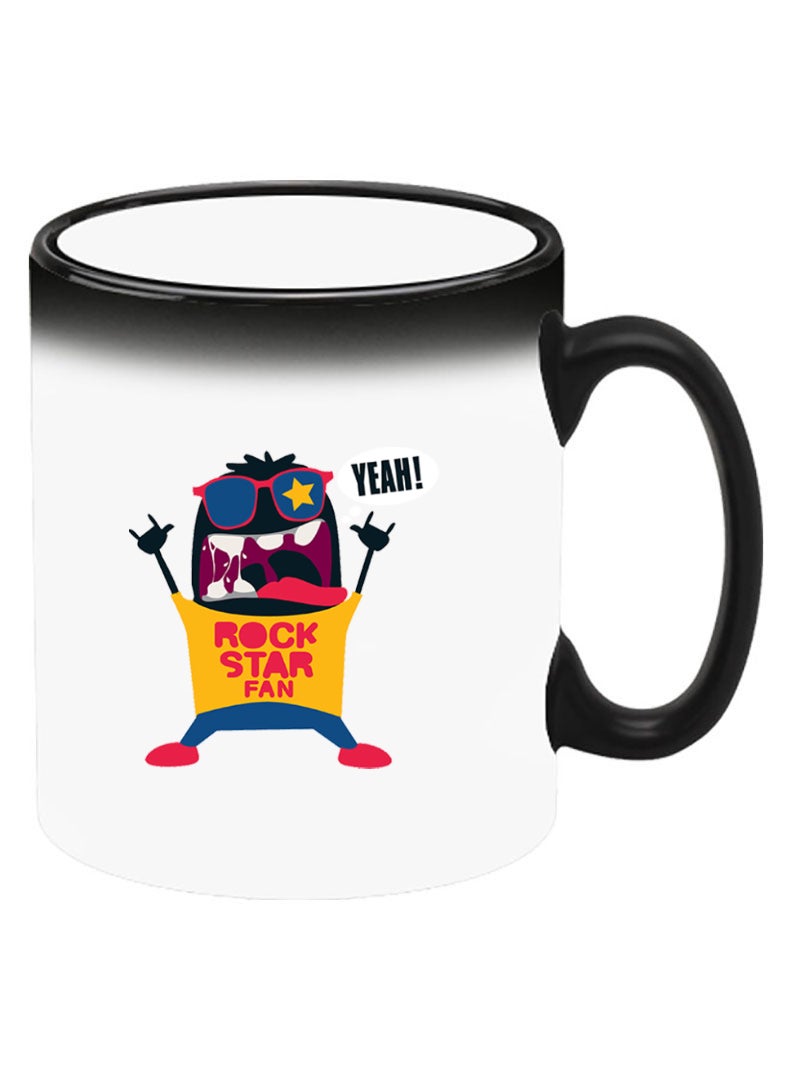 Theodor Color Changing Heat Sensitive Ceramic Mug, Image Revealed When HOT Liquid is Added! Rock Star Fan - Image 2