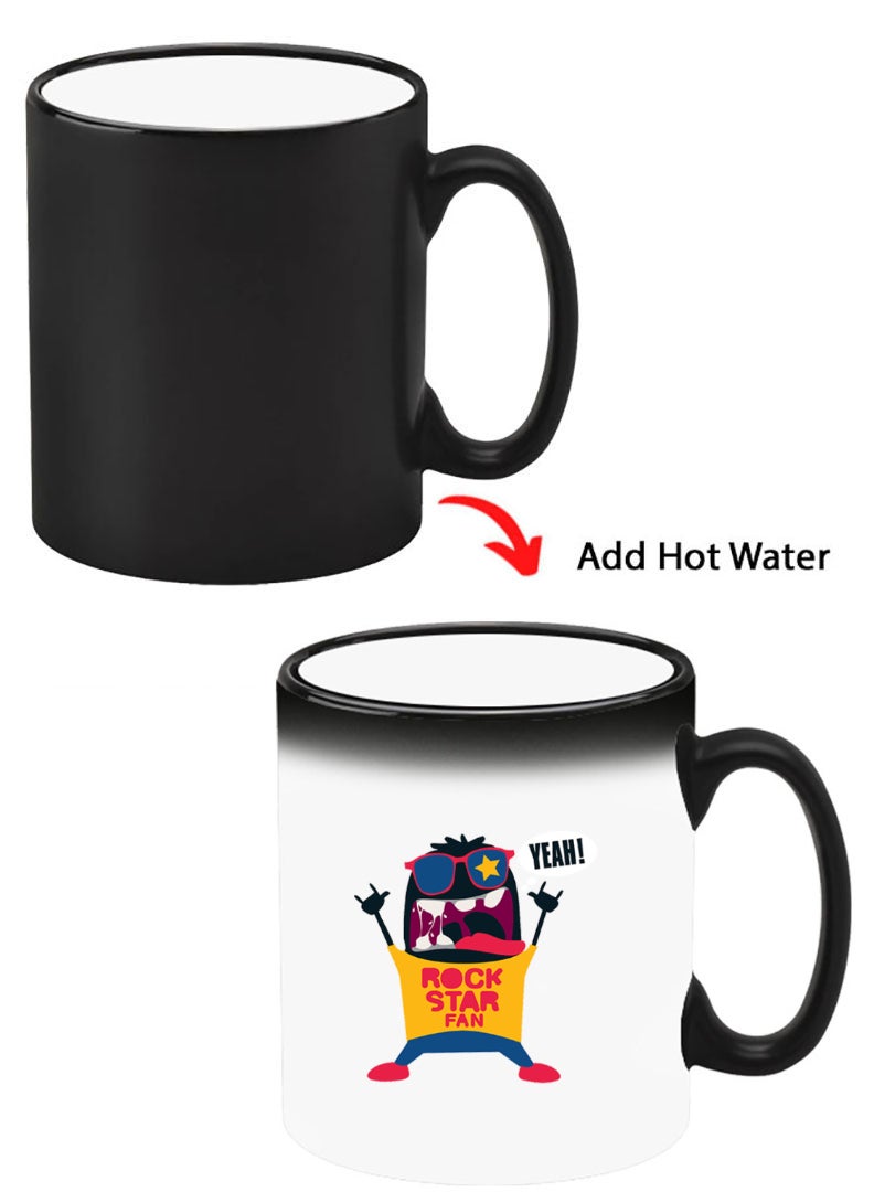 Theodor Color Changing Heat Sensitive Ceramic Mug, Image Revealed When HOT Liquid is Added! Rock Star Fan - Image 1
