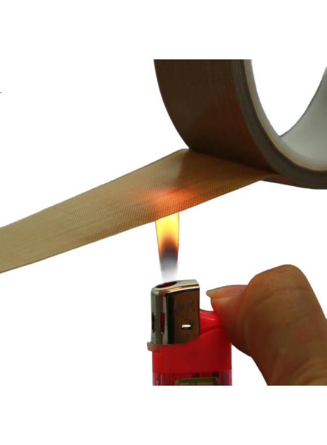 Elifo High-Temperature Resistant 300°C Teflon Tape, Heat-Insulating And Insulating Tape, Sealing Machine Vacuum Machine, 0.18Mm Thick * 19Mm Wide * 10M Long, 1 Roll - Image 1
