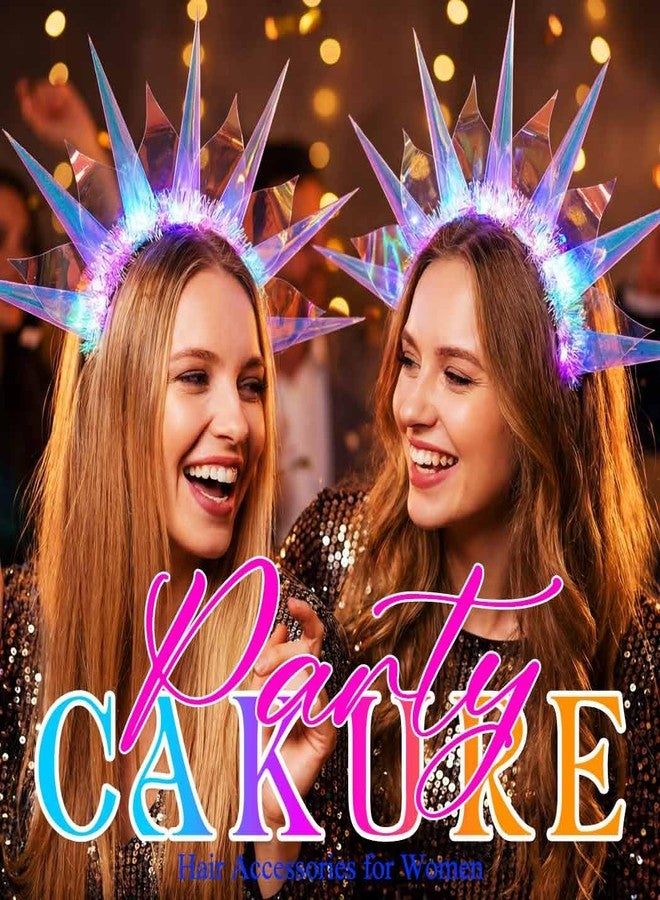 CAKURE Light Up Headband Led Crown Headbands Rave Headpiece Hair Accessories for Women - Image 5