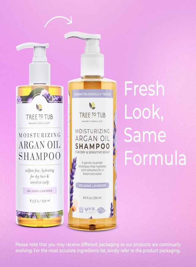 Tree to Tub Lavender Dry Hair Shampoo for Sensitive Scalp - Gentle Hydrating Dry Scalp Shampoo for Women & Men, Moisturizing Sulfate Free Shampoo w/Organic Argan Oil, Chamomile, All Natural Aloe Vera - Image 4