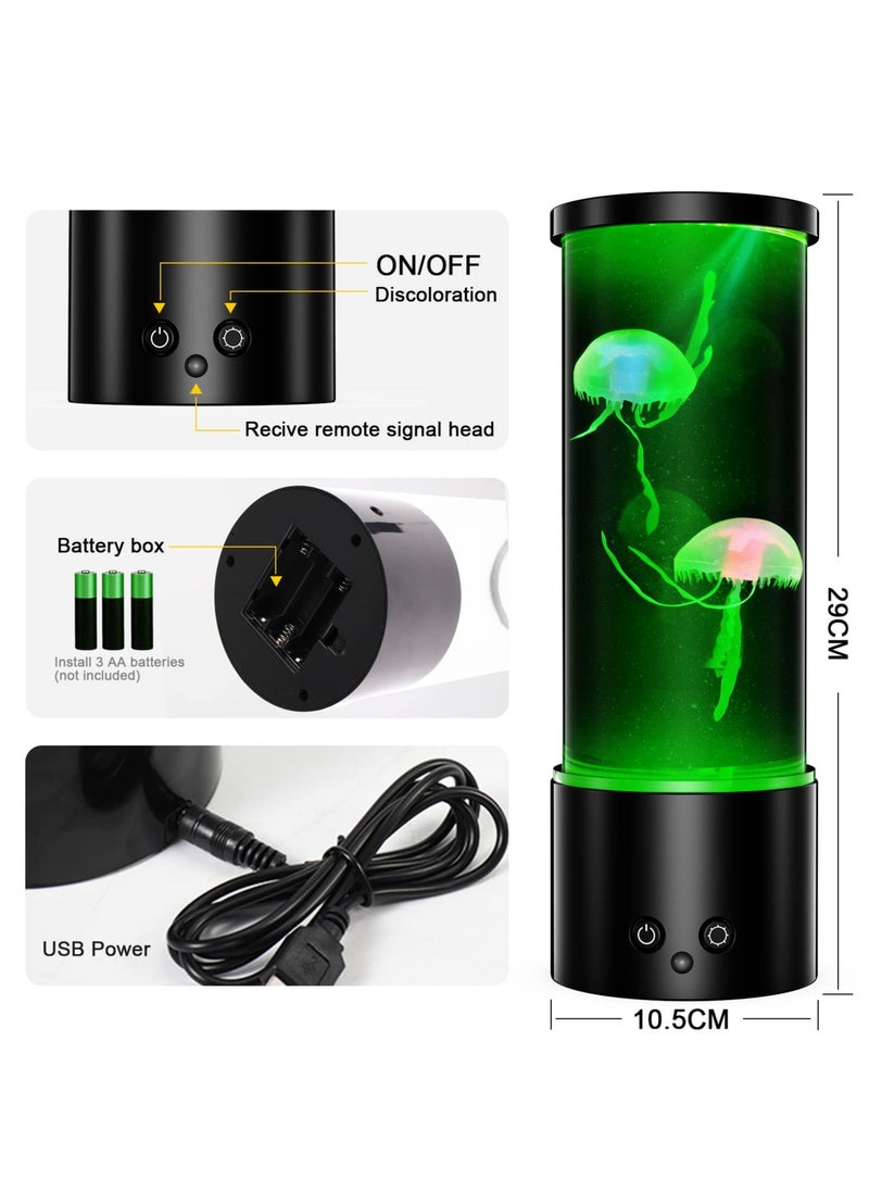 Generic - Jellyfish Lamp, 17-Color Changing Jellyfish Tank Mood Lamp for Home, Office, Room Desktop Decoration, Jellyfish Aquarium Night Light Gifts for Kids, Teens, Girls, Boys, Adults - Image 1