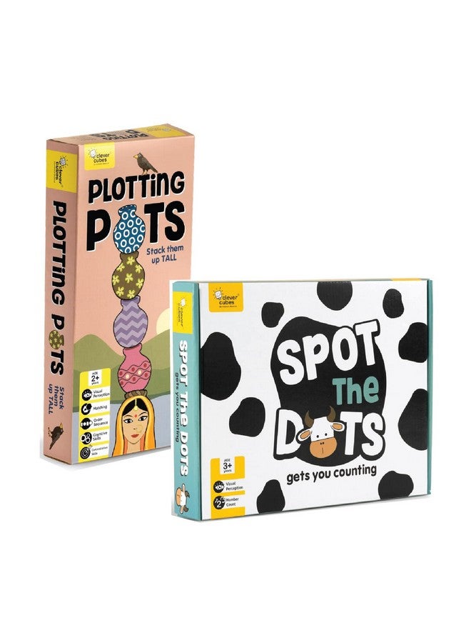 Clever Cubes EDUPACK: Mini Mindful Learning: Pack of 2 Games: Games for Kids: Birthday Return Gift: Activity Games - Image 1