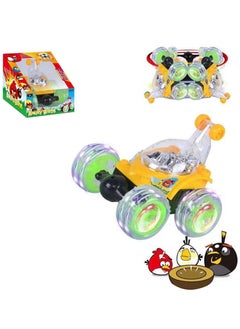 Swift Remote Control Car, RC Cars, 2.4GHz Electric RC Stunt Car with Light, Drift Stunt Car, 360 Rotating Vehicles with LED, RC Crawler Car Toy for 3 4 5 6 7 8 12 Year Old Kids, Angry Birds Style 