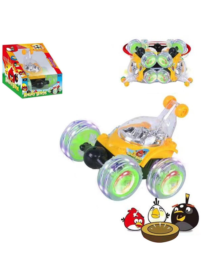 Swift Remote Control Car, RC Cars, 2.4GHz Electric RC Stunt Car with Light, Drift Stunt Car, 360 Rotating Vehicles with LED, RC Crawler Car Toy for 3 4 5 6 7 8 12 Year Old Kids, Angry Birds Style 