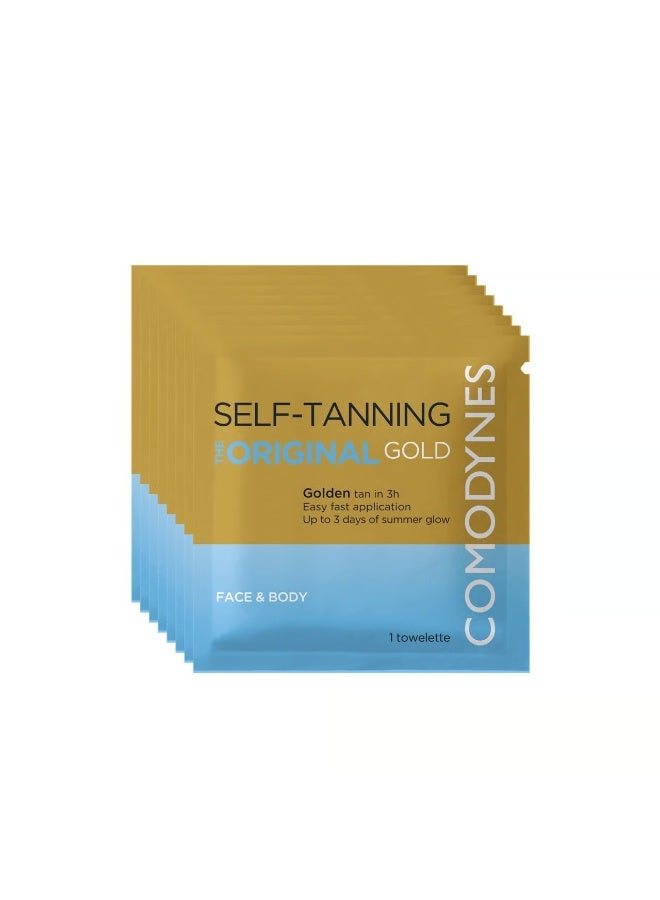Comodynes The Original Gold Self-Tanning Wipes x8 - Image 1