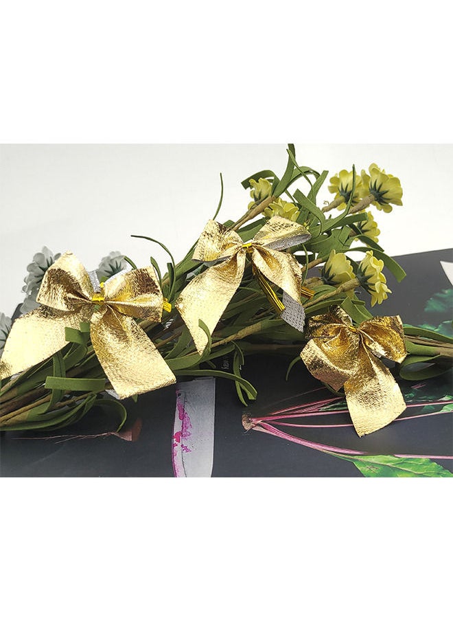 Depend Gift Wrapping 12 Pieces Paper Card Gold Glitter Sequin Decoration Solid And Stable Pendants Create A Warm Festive Atmosphere Bow Decoration  - Image 4
