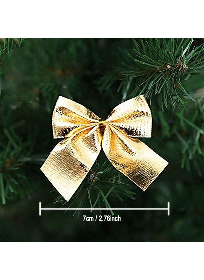 Depend Gift Wrapping 12 Pieces Paper Card Gold Glitter Sequin Decoration Solid And Stable Pendants Create A Warm Festive Atmosphere Bow Decoration  - Image 2