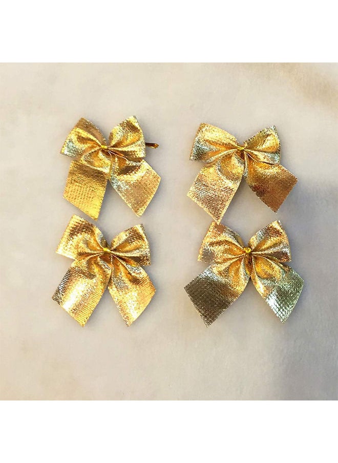 Depend Gift Wrapping 12 Pieces Paper Card Gold Glitter Sequin Decoration Solid And Stable Pendants Create A Warm Festive Atmosphere Bow Decoration  - Image 5