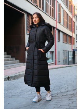 1Tarz 1 style Toridas Casual Winter Full Length Puffer Women's Coat BT180BLACK5  - Image 1