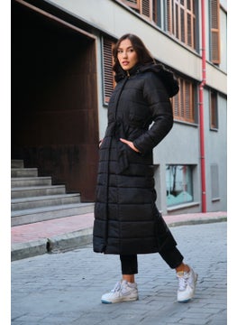 1Tarz 1 style Toridas Casual Winter Full Length Puffer Women's Coat BT180BLACK5  - Image 4