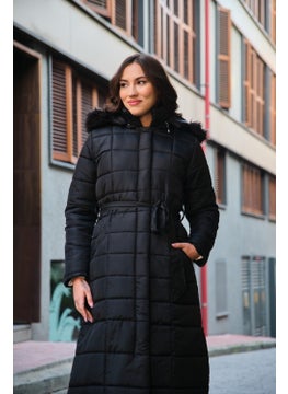 1Tarz 1 style Toridas Casual Winter Full Length Puffer Women's Coat BT180BLACK5  - Image 3