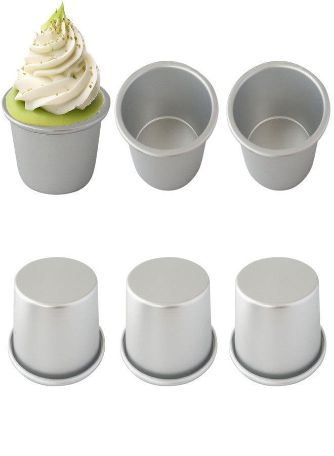 Heluok Aluminum Tart Pan Set, 6 PCS Popover Pan Single Serving Pastry, Large Muffin Pans, Baking Tool for Egg Tart, Yorkshire, Cupcake, Baba Au Rhum, Pot Pie (3.82x 2.95x 2.05 Inch) - Image 1