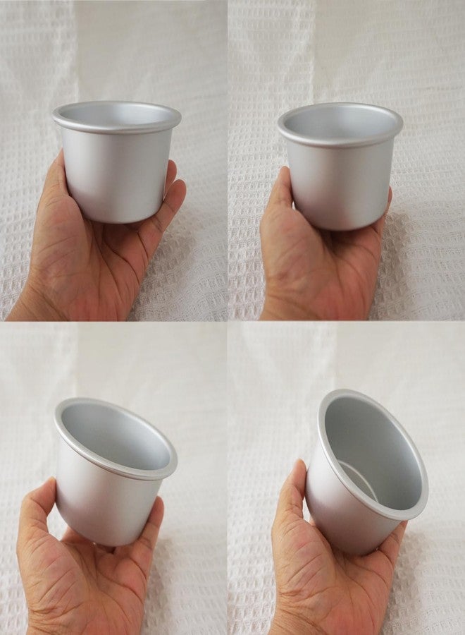 Heluok Aluminum Tart Pan Set, 6 PCS Popover Pan Single Serving Pastry, Large Muffin Pans, Baking Tool for Egg Tart, Yorkshire, Cupcake, Baba Au Rhum, Pot Pie (3.82x 2.95x 2.05 Inch) - Image 4
