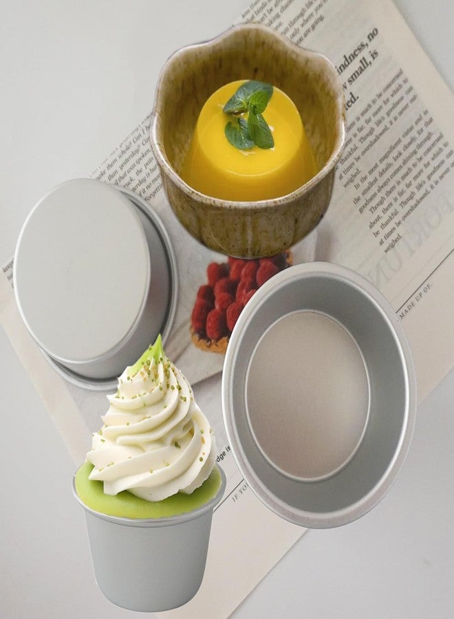 Heluok Aluminum Tart Pan Set, 6 PCS Popover Pan Single Serving Pastry, Large Muffin Pans, Baking Tool for Egg Tart, Yorkshire, Cupcake, Baba Au Rhum, Pot Pie (3.82x 2.95x 2.05 Inch) - Image 2