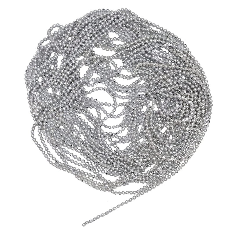 advancedestore advancedestore Hobby Crafts Ball Chains Shiny & Glittery - for Jewelery Making/Designing & Craft Work (5M):Silver - Image 1