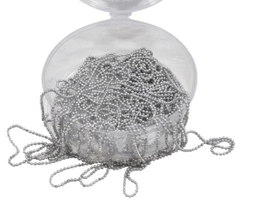 advancedestore advancedestore Hobby Crafts Ball Chains Shiny & Glittery - for Jewelery Making/Designing & Craft Work (5M):Silver - Image 2