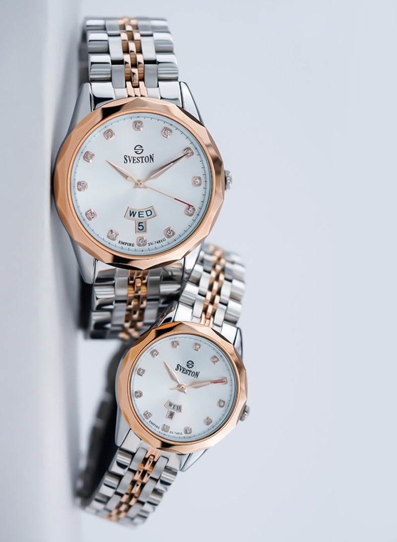 Sveston Empire Analog Quartz Stainless Steel Silver Dial Watch SV7481  - Image 3
