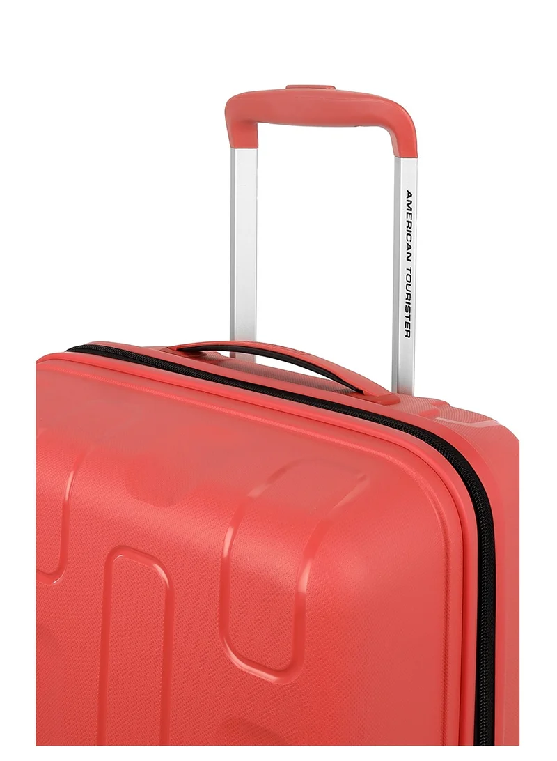 AMERICAN TOURISTER 68 cm / 25 inch American Tourister Ellipso Suitcase, Check-In Size 68 cm / 25 inch, 4 Spinner Wheels, Hard Top, Polypropylene, Apricot Blush|Lightweight|Scratch Resistant Texture|Shoe & Laundry Bag|TSA Lock - 3 Years International Warranty  | Best Price UAE