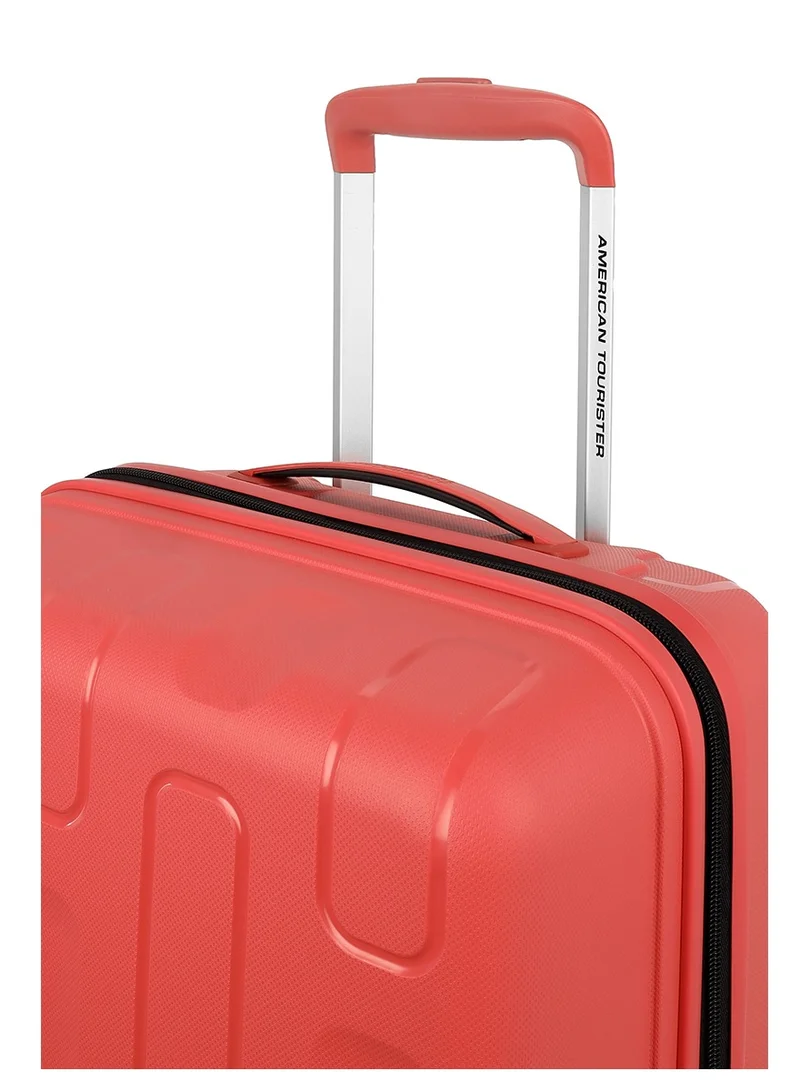 AMERICAN TOURISTER 68 cm / 25 inch American Tourister Ellipso Suitcase, Check-In Size 68 cm / 25 inch, 4 Spinner Wheels, Hard Top, Polypropylene, Apricot Blush|Lightweight|Scratch Resistant Texture|Shoe & Laundry Bag|TSA Lock - 3 Years International Warranty  | Best Price UAE