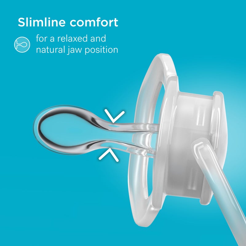 Smilo Baby Christmas Pacifier - 3 Pack of Slimline Dummies for Babies from 9+ Months - 100% Silicone Glow in The Dark Binky BPA Free - Christmas Original - Image 4