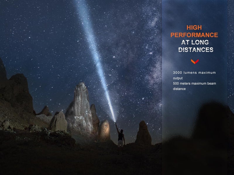 Fenix PD40R v3.0 High Lumen USB-C Rechargeable Flashlight, 3000 Lumen with Two ARB-L21-5000 and LumenTac Organizer - Image 2