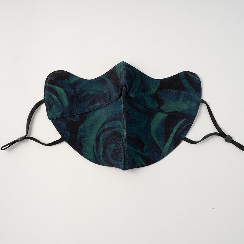 Luxury Silk Face Mask Adjustable Breathable Color 18 (Xiangyun Yarn Flower Rose) Color 18 (Xiangyun Yarn Flower Rose)