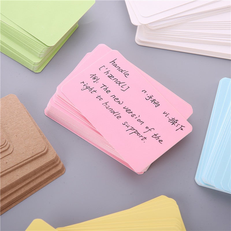 Girly Heart Students Use Blank Cards Diy Graffiti Pinyin Small Cards Kraft Paper Word Cards Hard Cardboard - Image 3