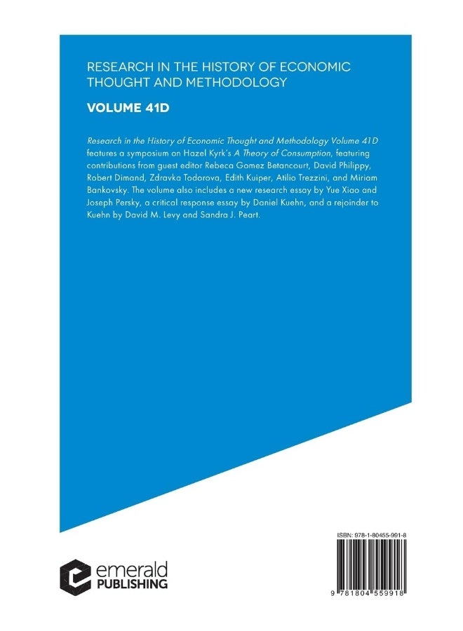 Research in the History of Economic Thought and Methodology: Including a Symposium on Hazel Kyrk's a Theory of Consumption 100 Years After Publication - Image 2
