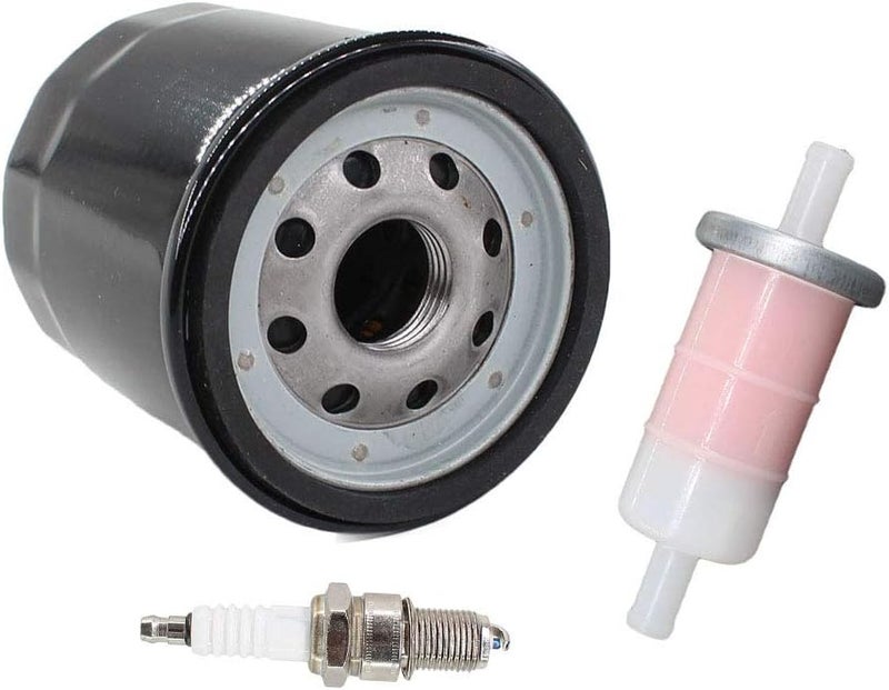 AISEN Tune Up Kit for Kawasaki Mule KAF400 KAF 500 520 600 610 550 KAF300 - Spark Plug, Oil, and Fuel Filter - Image 1