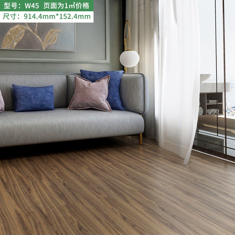 Floor pvc cement floor bedroom wood floor self-paved thickened waterproof wear-resistant floor leather rental house living room W66 - Image 3