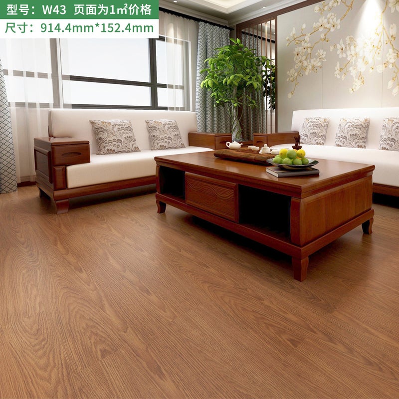 Floor pvc cement floor bedroom wood floor self-paved thickened waterproof wear-resistant floor leather rental house living room W66 - Image 4