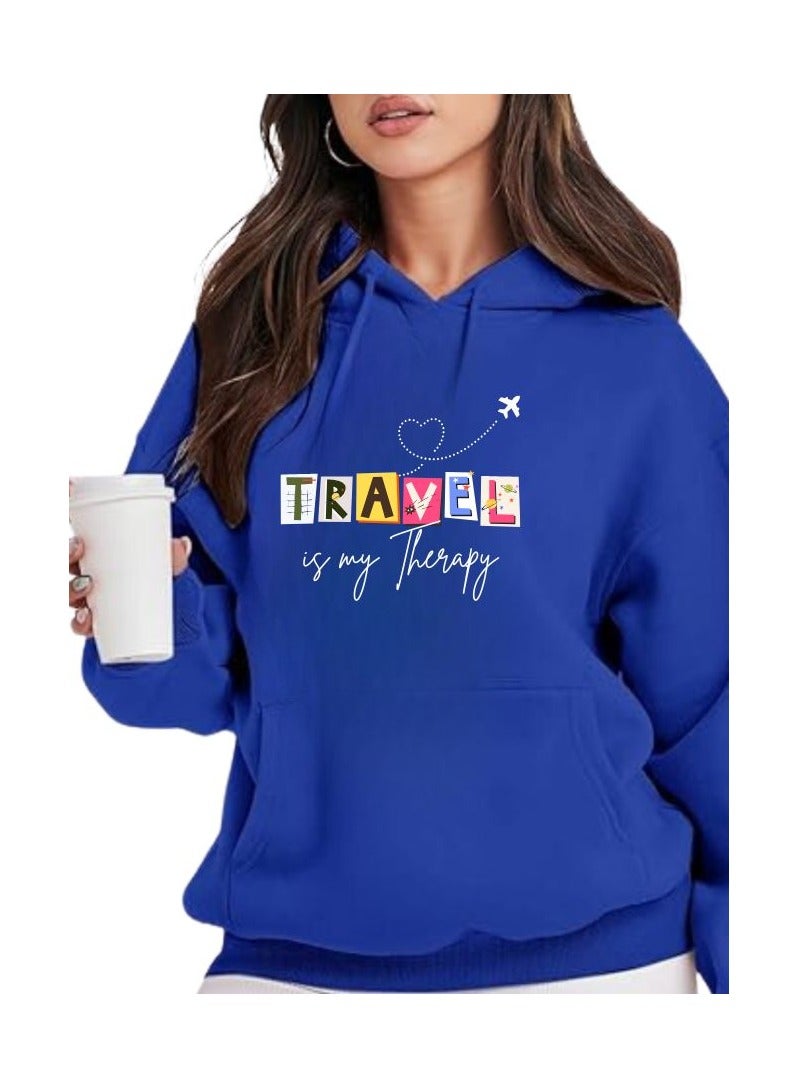 PRINTSHOP4ME Traveller Hoodie For Women-Soft Cotton Pullover With Traveller Design-Long Sleeve With Drawstring And Pockets-Perfect For Travel,Hiking,Outdoor - Image 4