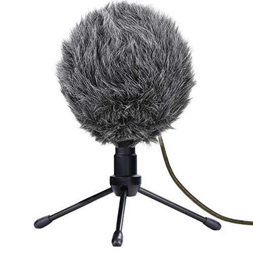 SUNMON Deadcat Mic Windshield Fur Filter for Blue Snowball iCE Condenser Microphone - Outdoor Mic Windscreen Wind Muff (Grey) - Image 3