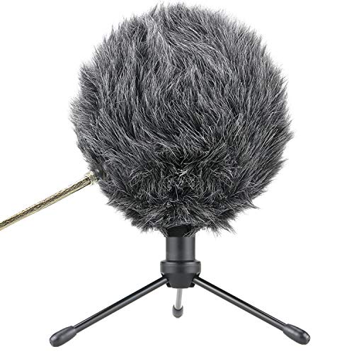 SUNMON Deadcat Mic Windshield Fur Filter for Blue Snowball iCE Condenser Microphone - Outdoor Mic Windscreen Wind Muff (Grey) - Image 4