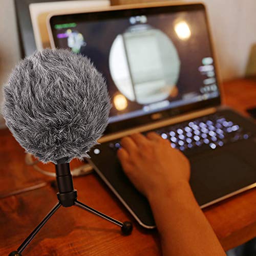 SUNMON Deadcat Mic Windshield Fur Filter for Blue Snowball iCE Condenser Microphone - Outdoor Mic Windscreen Wind Muff (Grey) - Image 5