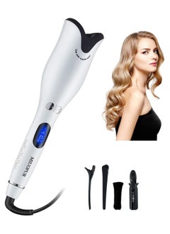 Automatic Hair Curling Iron With Ceramic Ionic Barrel Smart Anti Stuck Rotating Hair Curler Wand With Temperature Display And Timer