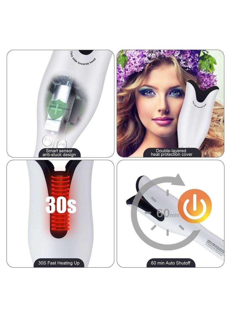 Arabest - Automatic Hair Curling Iron With Ceramic Ionic Barrel Smart Anti Stuck Rotating Hair Curler Wand With Temperature Display And Timer - Image 1