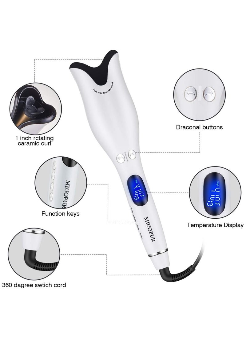 Arabest - Automatic Hair Curling Iron With Ceramic Ionic Barrel Smart Anti Stuck Rotating Hair Curler Wand With Temperature Display And Timer - Image 1