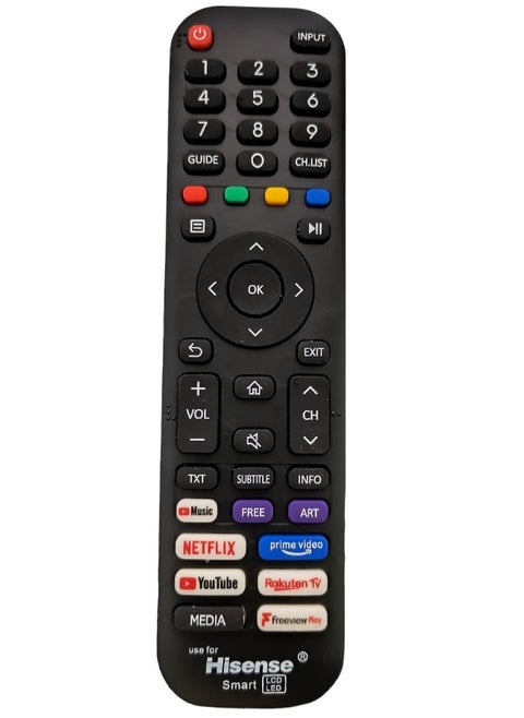 EN2A30 HT266544 Remote Control for Hisense VIDAA 4K HDR Smart LED TV 43A7300FTUK 50A7300F 50A7300FTUK 55A7300F 55A7300FTUK 65A7300FTUK 55AE7200F 55AE7400FTUK