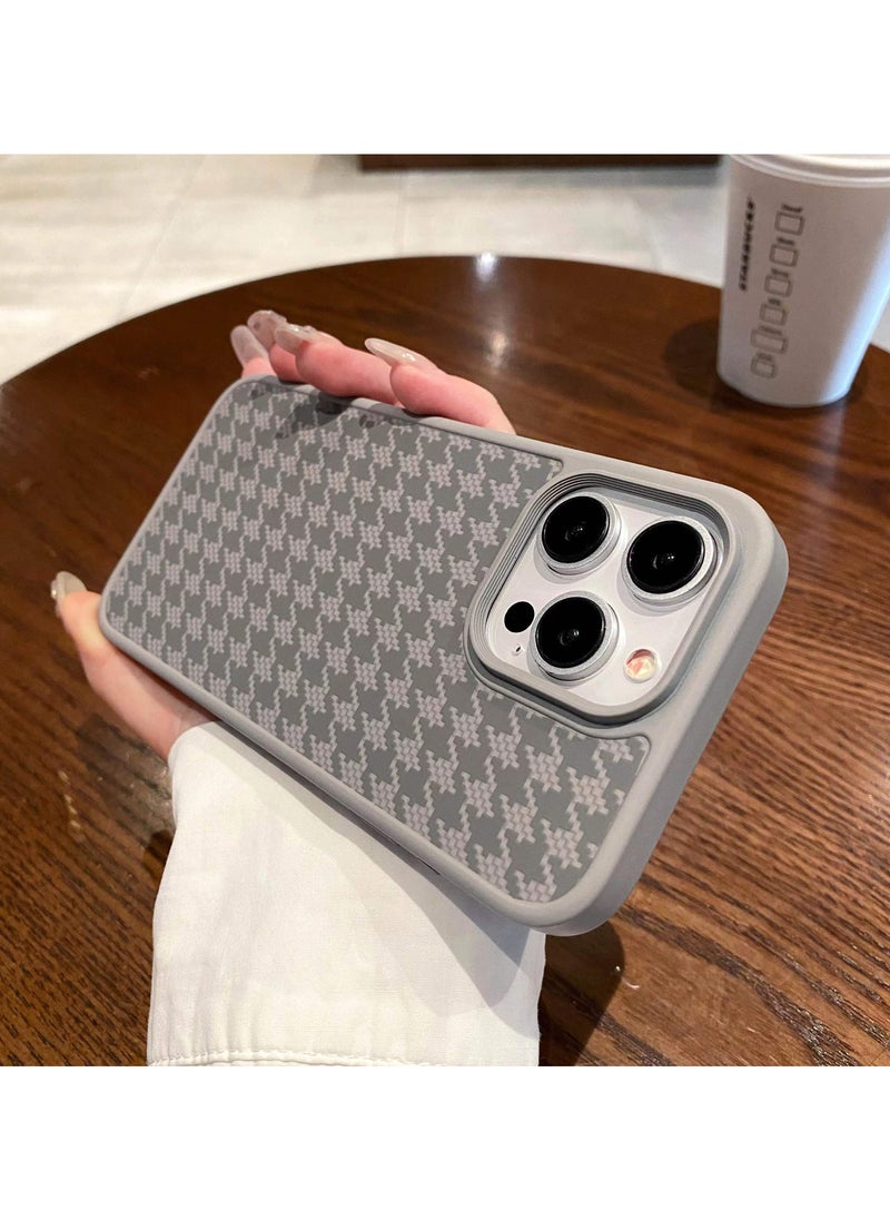 Color Fans - Luxurious Houndstooth iPhone 15 Pro Case: Skin-Friendly Matte Finish, Fashionable Ultra-Thin Minimalist Design, Full Protection Hard Shell Series - Image 1