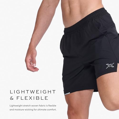 2XU Men's Aero 7 Inch Shorts - Powerful Muscle Support and Compression - Black/Silver Reflective - Size Medium - Image 5