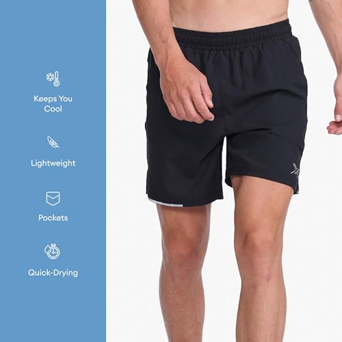 2XU Men's Aero 7 Inch Shorts - Powerful Muscle Support and Compression - Black/Silver Reflective - Size Medium - Image 4